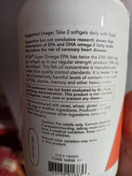 Жирні кислоти NOW Super Omega-3 EPA, 240 капсул фото від покупців 3