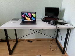 Компьютерный стол Ferrum-decor Дейв 75x140x70 черный ДСП Дуб Сан-Марино 32мм фото от покупателей 1