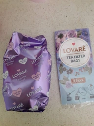 Квітковий чай Lovare Royal Dessert на основі каркаде тубус 80г фото від покупців 4