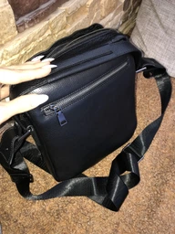 Мужская кожаная сумка-мессенджер Tiding Bag A25-17622-3A Черная фото от покупателей 7