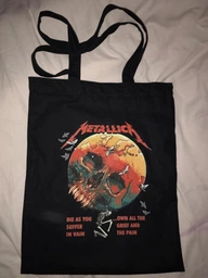 Еко сумка шопер на блискавці Металіка (Metallica) (9227-2982) 41x35 см Чорний фото від покупців 2