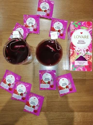 Чай квітковий каркаде Lovare Royal Dessert з фруктами у пакетиках 24 шт 36 г фото від покупців 1
