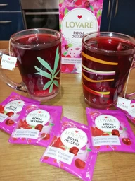 Чай квітковий каркаде Lovare Royal Dessert з фруктами у пакетиках 24 шт 36 г