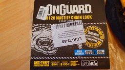Замок Onguard MASTIFF ланцюг 120cм x 8мм підсилений титаном + інтегрований замок, 4 ключі +1с підсвічуванням фото від покупців 4