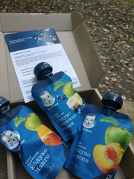 Фруктове пюре Gerber Яблуко, чорниця та банан з 6 місяців Пастеризоване 90 г (7613036345880) фото від покупців 18
