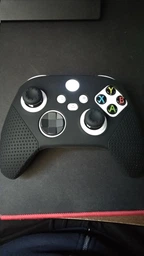 Силіконовий захисний синій чохол-кейс DOBE для геймпаду Microsoft Wireless Controller консолі Xbox Series S | X, дві накладки на стіки (thumb grips)