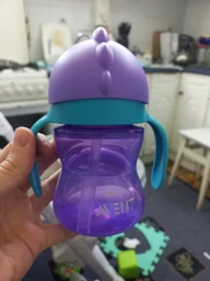 Дитяча пляшечка-поїльник із трубочкою Philips Avent 260мл від 9 місяців Синій (SCF796/01) фото від покупців 19