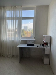 Стіл комп'ютерний Moreli Christer Ш1416*В1226*Г600 Антрацит-Білий
