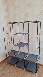 Складной тканевый шкаф для одежды и обуви 175х130х45 см Storage Wardrobe каркасный шкаф для одежды фото от покупателей 3