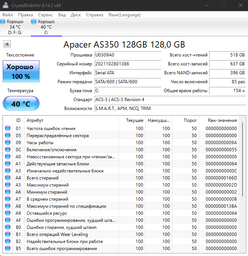 SSD диск Apacer AS350 Panther 512GB 2.5" SATAIII 3D TLC (95.DB2E0.P100C/AP512GAS350-1) фото от покупателей 5