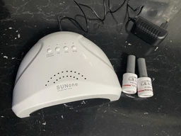 Набір лампа SUNone White UV/LED 48W + База + Топ Grace 8 мл фото від покупців 3