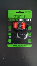 Мигалка велосипедная (Greys) силикон, раб. до 140час, 2хLEDs 0,5W, влагозащ, 2XCR2032, 3 реж. работы GR13100 фото от покупателей 1