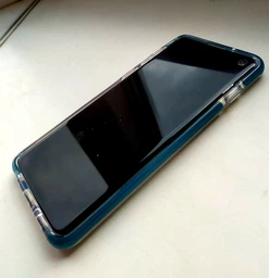 Протиударний прозорий чохол GEAR4 Piccadilly D3O для Samsung Galaxy S10 (G973) Black + Transparent фото від покупців 3