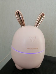 Увлажнитель воздуха зайчик Rabbit 2в1 на 300 мл детский мини персональный LED ароматизатор c подсветкой розовый