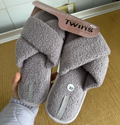 Женские домашние тапочки утепленные меховые с открытым носком Twins HS Шерстяные перекрестные 40 Розовые (4820182022296) фото от покупателей 8