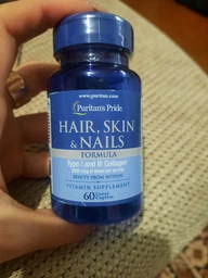 Витамины Puritan's Pride Hair, Skin Nails Formula с Коллагеном 1 и 3 типа 120 капсул