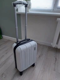 Пластикова валіза ручна поклажа Lowcost лоукост Wizz Air 40 x 20 x 30 бежева фото від покупців 12