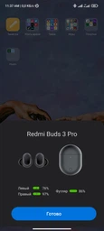Наушники Xiaomi Redmi Buds 3 Pro Grey (BHR5194GL) фото от покупателей 2