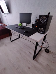 Компьютерный стол Ferrum-decor Дейв 75x120x70 черный ДСП Дуб Сонома Трюфель 32мм фото от покупателей 1