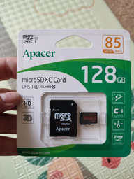 Карта памяти Apacer microSDXC 128GB UHS-I U1 + SD adapter (AP128GMCSX10U5-R) фото от покупателей 7
