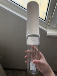 Бутылка поилка для собак Redminut 420 мл для воды портативная в дорогу для выгула Голубой (004-BLUE) фото от покупателей 2
