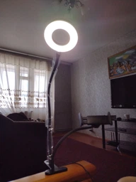 Держатель на прищепке с Led подсветкой Professional Live Stream для селфи съемок 24 диода Черный фото от покупателей 6