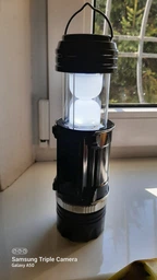 Ліхтар світлодіодний ручний та лампа для кемпінгу 2 в 1 SB 9699 Black 8 LED+3W акумуляторний на сонячній батареї з оптичним зумом та USB + power bank для телефону