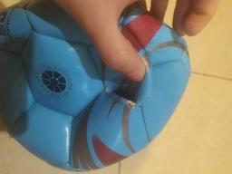 Мяч футбольный облегченый Jom toys №5 64см синий материал PVC, 290 г.