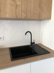 Кухонная мойка гранит GRANADO Linares white (0805) + сифон одинарный для кухонной мойки Nova фото от покупателей 6