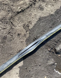 Шланг поливальний червоний з прозорим покриттям 3/4" (19.05 мм), 20 м, Добробуд-Ліга, ПВХ червоний з двома жовтими смугами