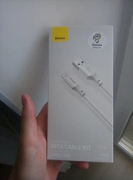 Кабель Baseus Simple Wisdom Data cabel Kit USB Type-C 5A (2 шт.) 1.5m (TZCATZJ-02) White фото від покупців 1