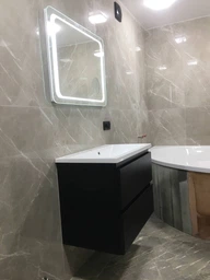 Тумба Bianco консольная с умывальником Bianco 80 (2 ящика) белая фото от покупателей 2