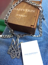 Срібний кулон тризуб “Шаблі”, великий (АРТ. №111) Dadiverin Jewelry фото від покупців 3