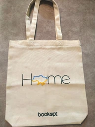 Сумка еко-шоппер Home білий 34 х 38,5 х 7 см фото від покупців 1