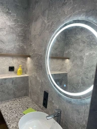 Зеркало Мойдодыр SUNNY 60x60 S с LED-подсветкой и сенсорным выключателем фото от покупателей 2
