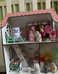 Кукольный домик NestWood Мини Дача для ЛОЛ с мебелью Розовый (kdl008) фото от покупателей 10