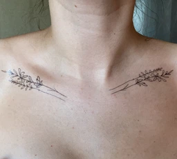 Тимчасове тату Arley Sign Ніжна гілочка (5013) 2шт.
