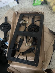 Газова чавунна плита ГБ-02 пальник GB-02 2х3.5 кВт портативна туристична подвійна для балонів на скраплений газ пропан/бутан Чорна фото від покупців 2