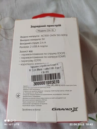 Зарядное устройство Grand-X CH-15T 5 В 2.1 A USB с защитой от перегрузки + USB Type-C Black фото от покупателей 4