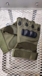 Тактичні Рукавиці Oakley Tactical Gloves PRO Green безпалі олива розмір XL