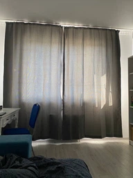 Комплект готовых штор Блэкаут Лен 200x260 см 2 шт Коричневые (739)