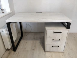 Офисный письменный стол Loft Details L120b сосна лофт белая 36