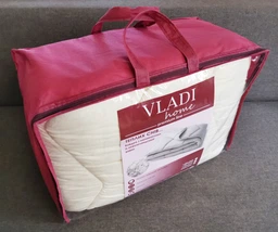 Одеяло стёганое шерстяное Vladi 140х205 бежевое фото от покупателей 6
