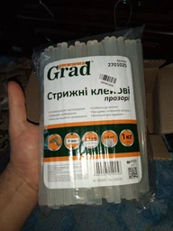 Стержни клеевые прозрачные Grad 8 x 200 мм 114 шт (2701025) фото от покупателей 2