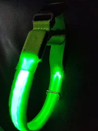 Нейлоновий нашийник для собак DogClub USB L (45-52 см), що світиться фото від покупців 3