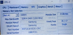 Оперативная память для ноутбука Samsung DDR4 8GB 2400MHz SO-DIMM 1Rx8 PC4-2400T (M471A1K43CB1-CRС) фото от покупателей 16