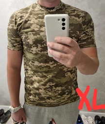 Футболка Пиксель ЗСУ , летняя военная футболка мужская , тактическая футболка военнослужащих всу . Размер XL (52)