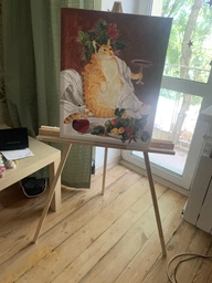 Мольберт Rosa Studio тренога деревянный (сосна) (60*75*160см, макс размер полотна 150см) в упаковке GPТ500457931 фото от покупателей 1