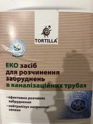 Эко средство для растворения загрязнений в канализационных трубах Tortilla 500 г (4820178060929) фото от покупателей 1