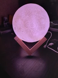 Современный Ночник настольный 3D Moon Light Lamp Луна аккумулятор 16 цветов